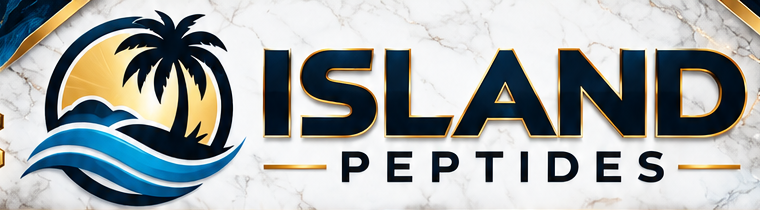 Island Peptides island and wave brand mark